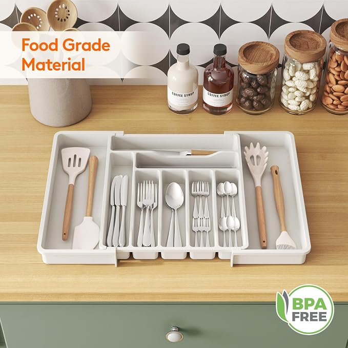 Lifewit Silverware Drawer Organizer, Expandable Utensil Organizer - Image 8