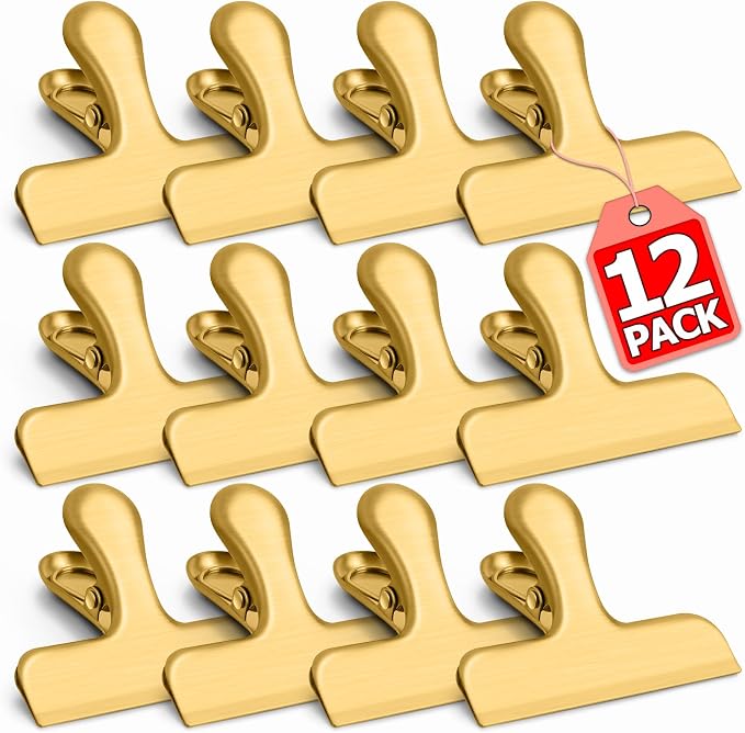 VNDUEEY 12 Pack Chip Clips, Stainless Steel Bag Clips by VNDUEEY