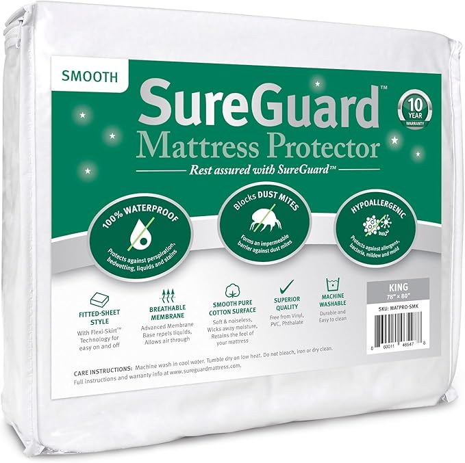 SureGuard King Size Mattress Protector by SureGuardMattressProtectors