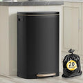 13 Gallon Trash Can with Lid, 50L Fingerprint Proof Stainless Steel Kitchen by trashcan