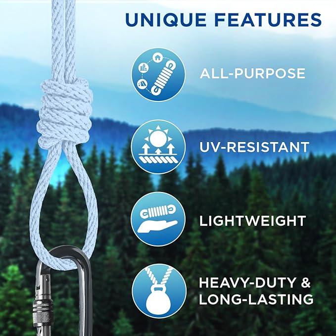 TECEUM Cotton Rope 3/16” – 50 FT – Strong All-Purpose Braided Rope – Natural - Image 4