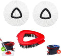 2 Pcs Mop Scrub Brush Head and 1 Mop Base Part Part Replacement Compatible by WaIEJiemiHome
