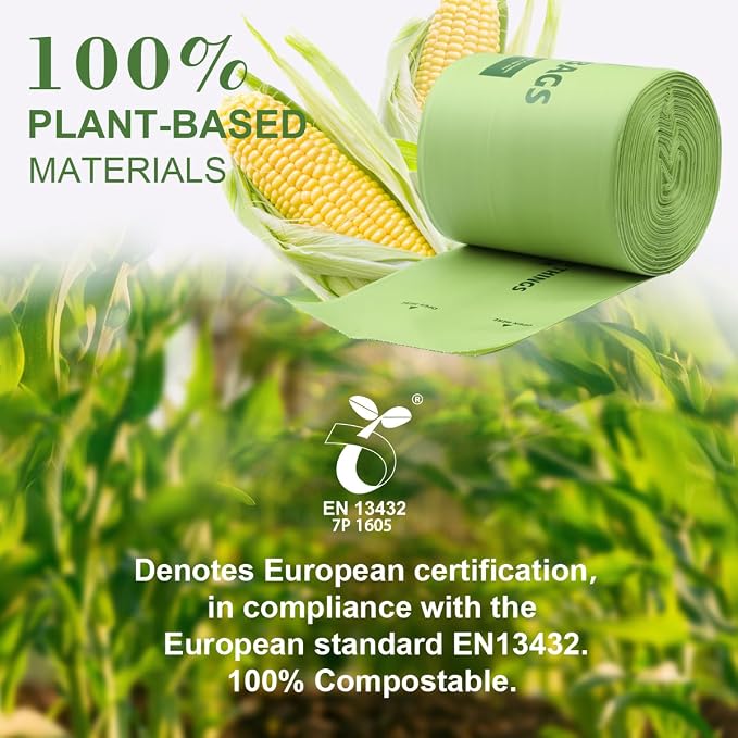 100% Compostable 1.6 Gallon Trash Bags, 6 Liter - Image 7