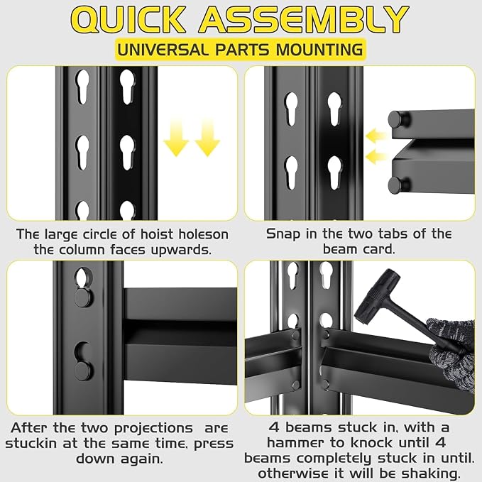 TigerParty 2050LBS Heavy Duty Garage Shelving, 5-Tier Adjustable Storage Shelves - Image 5