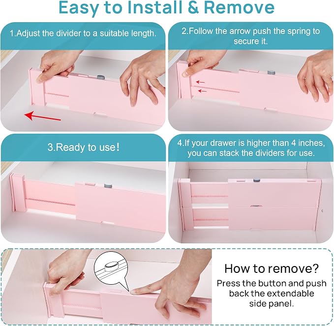Vtopmart 8 Pack Drawer Dividers - Image 2