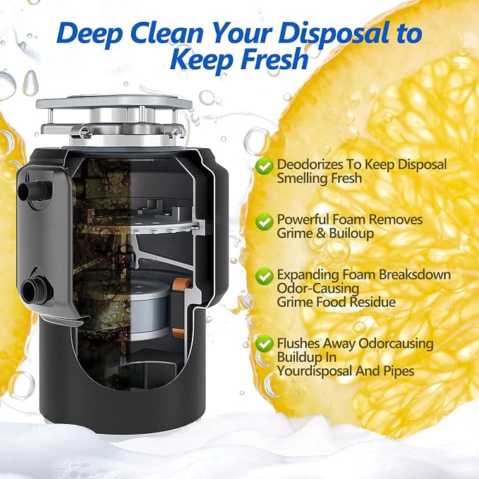 Garbage Disposal Cleaner Deodorizer Tablets 26Pack, XL Powerful Foaming Kitchen - Image 3