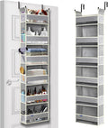 Over The Door Organizer 6-Shelves and 12 Side Pockets, Over The Door Storage by ROOMTALK