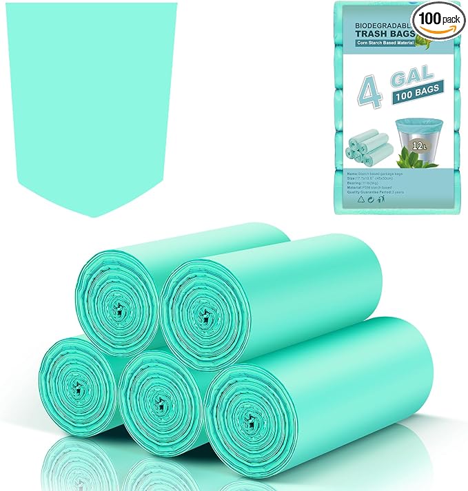 4 Gallon Biodegradable Trash Bags by Inwaysin