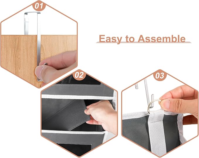 3 Packs 5-Tier Over the Door Storage Organizer - Image 6