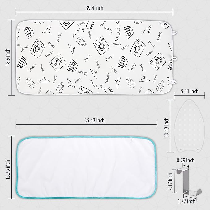 Seiritex Ironing Mat for Table Top, Portable Ironing Pad 39.4 x 18.9 inch Iron - Image 7