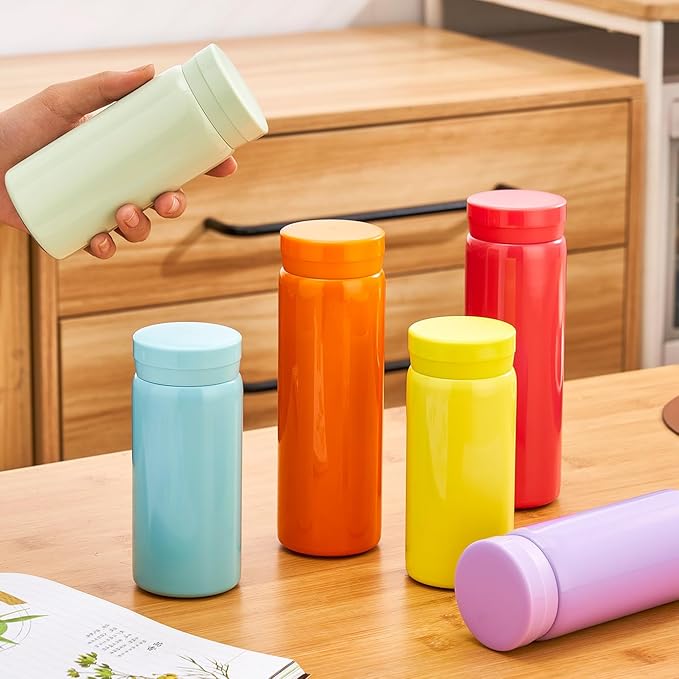 Mini Thermos Cute Water Bottle - 7 oz Tiny Insulated Vacuum 18/10 Stainless - Image 6