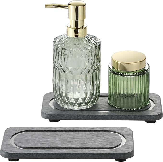 2Pack Diatomite Stone Coasters Water Absorbing Sink Tray by Homdiva
