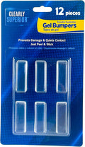 12-Pack Clearly Superior Gel Bumpers. Small Rectangle 1.5" x .5" Protects by Clearly+Superior