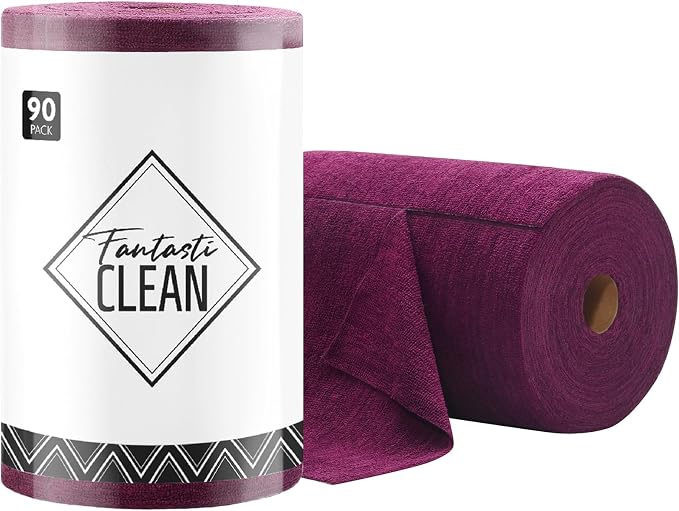 Fantasticlean Microfiber Cleaning Cloth Roll -90 Pack, Tear Away Microfiber by Fantasticlean
