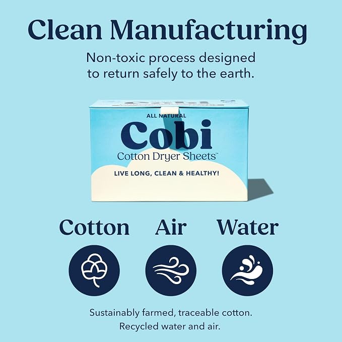 Cobi Biodegradable Non-Toxic Dryer Sheets – Naturally Scented Cotton Dryer - Image 6