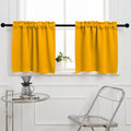 Pickluc Cafe Kitchen Curtains 36 Inches Long 2 Panels, Short Black Out Curtain by PICKLUC