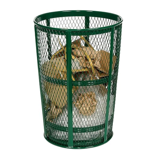 Global Industrial Outdoor Metal Trash Container, 48 Gallon - Image 4