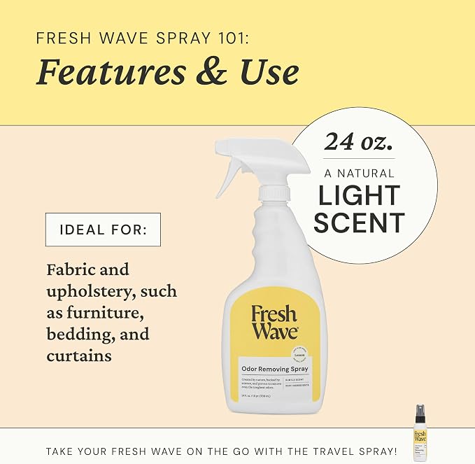 Fresh Wave Lemon Scent Odor Eliminator Spray & Air Freshener, 24 fl. oz. | Odor - Image 7