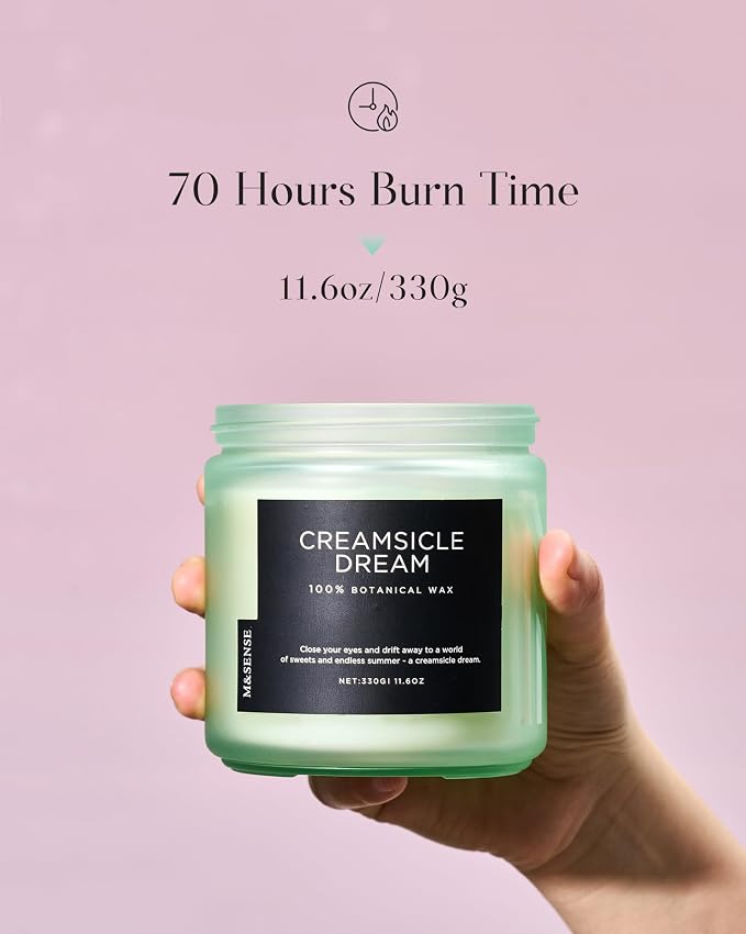 M&SENSE Orange Creamsicle Summer Scented Candle - Image 3