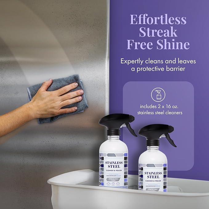 Therapy Stainless Steel Cleaner and Polish 100% USDA Biobased, Fingerprint and - Image 2