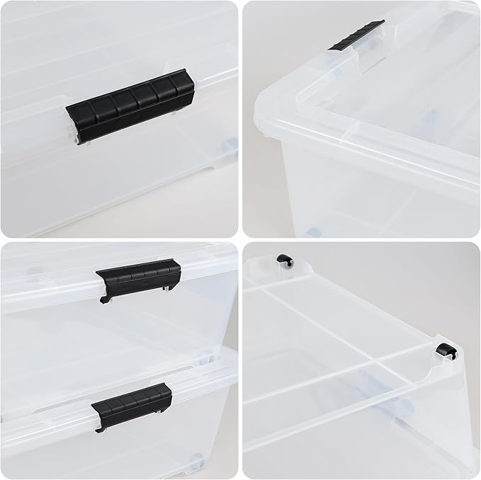 3-Pack 50 Quart Under the Bed Low Profile Storage Boxes, Large Under Bed - Image 3