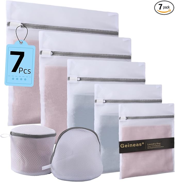Laundry Bags Mesh Wash Bags Pack of 7 Delicates Bag by GEINEAS