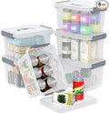6 Quart Small Clear Plastic Storage Bins by Taysisiter