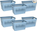 Glad Plastic Storage Basket Set, Value Pack of 6 | Open Storage Bins by GladTrashFoodStorage