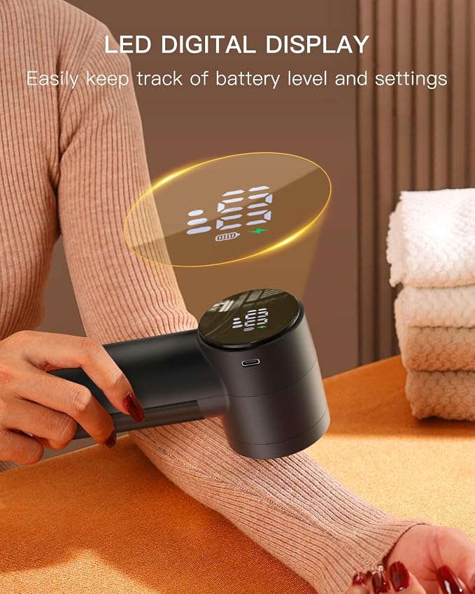 Electric Lint Remover and Fabric Shaver, Rechargeable Clothes Shaver - Image 3