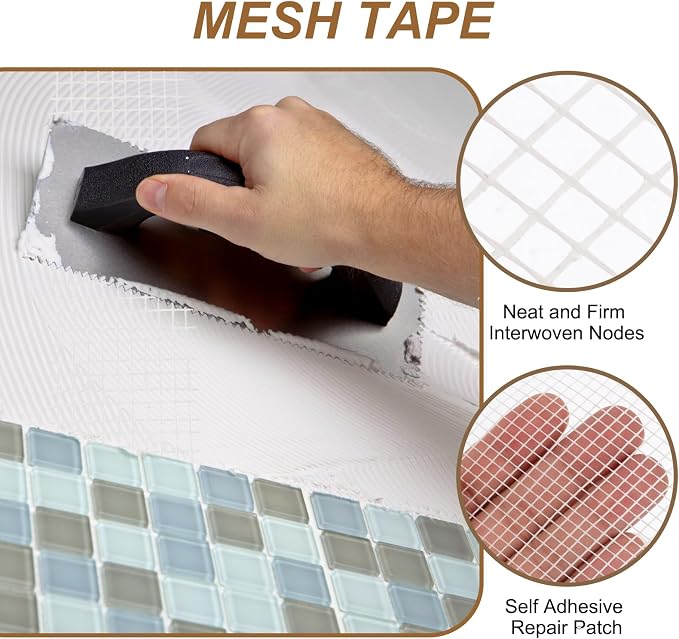 PATIKIL Drywall Repair Mesh Tape, 6 inch x 82 ft Fiberglass Repair Patch - Image 3