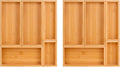 bamboo drawer organizer Set，expandable drawer dividers, wooden storage by Teicui