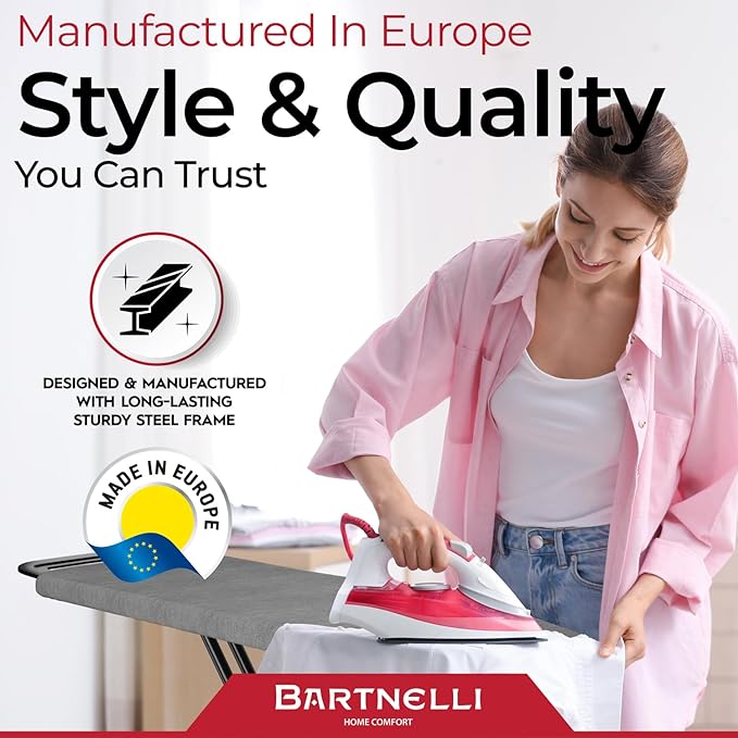 Bartnelli by Rorets Ironing Board Made in Europe | Iron Board - Image 2