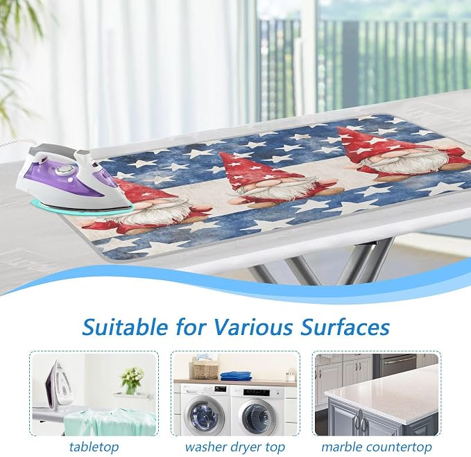 Three July 4th Gnomes Stars Ironing Mat - Image 5
