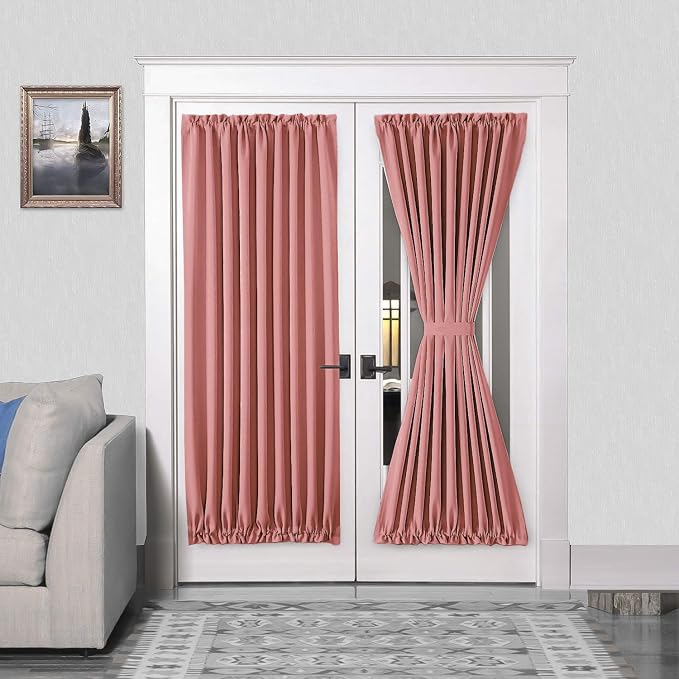 DWCN French Door Curtains – Rod Pocket Thermal Blackout Curtain by DWCN