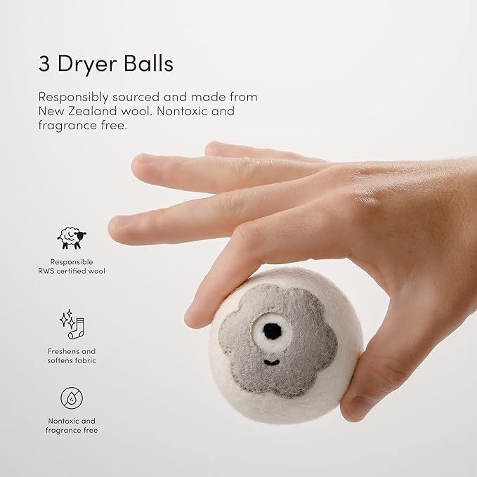 Dirty Labs | 100% New Zealand Wool Enzyme Buddies Dryer Balls | 3 Balls | - Image 3