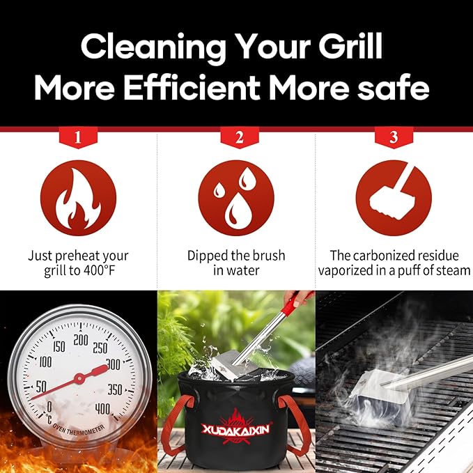 Grill Brush Bristle Free, Unique Wave pad - Image 4