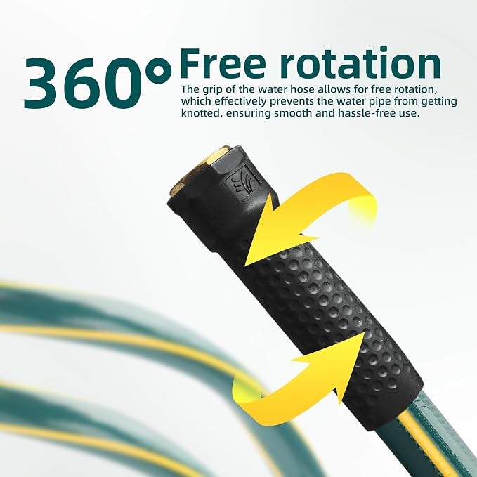 Solution4Patio Long Green Garden Hose 3/4 in. x 50 ft. -Kink Free, No Leaking - Image 3