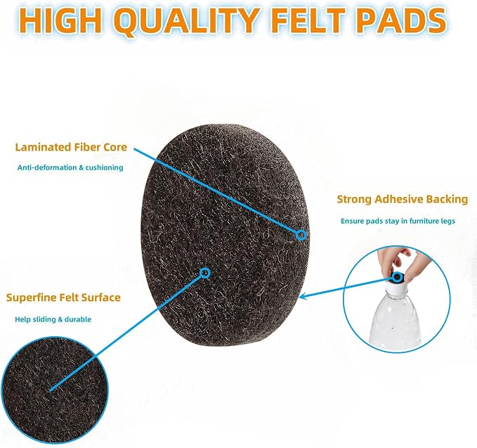 Furnigear Felt Furniture Pads for Hardwood Floors - Image 4