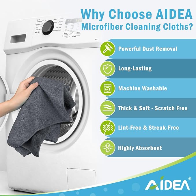 AIDEA Microfiber Cleaning Cloth-50PK, Soft Microfiber Towels - Image 3