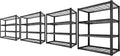 REIBII 40" W Garage Shelving 2240 LBS Storage Shelves Adjustable Heavy Duty by REIBII