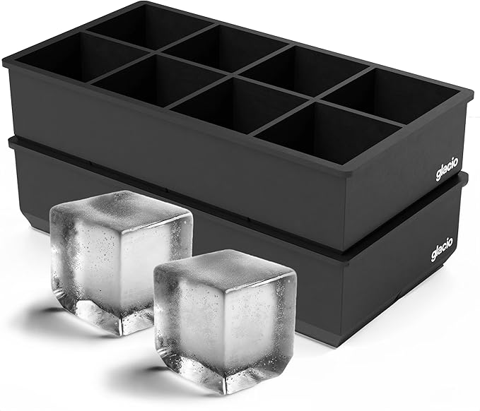 glacio Ice Cube Molds – 2-Pack Silicone Trays by glacio