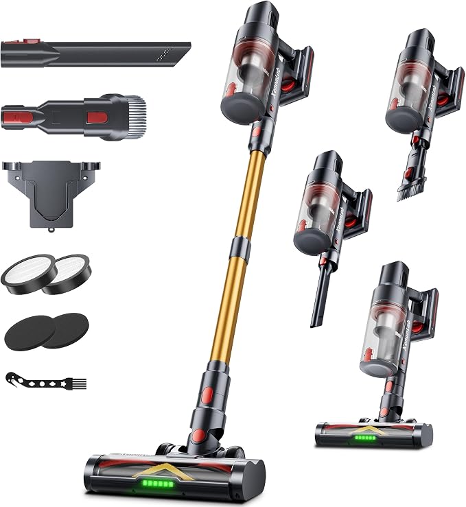 Cordless Vacuum Cleaner, 75Mins/48KPa/580W Self-Standing Vacuum Cleaners by Unknown
