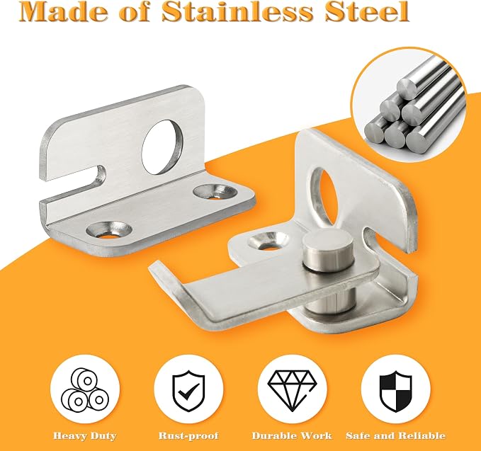 Alise Flip Latch Gate Latches Slide Bolt Latch Safety Door Lock Catch - Image 3