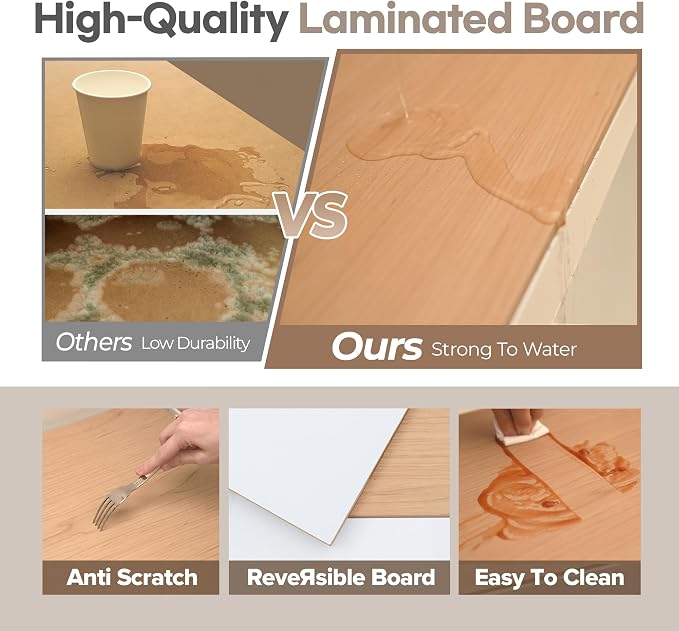 HOMEDANT House 5-Tier Laminated Metal Shelving Unit Adjustable Storage Utility - Image 4