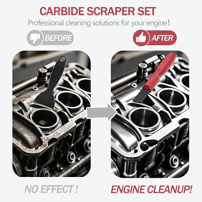 2PC Carbide Scraper, 1-1/4-Inch and 5/8-Inch Super Carbide Gasket Scraper - Image 5