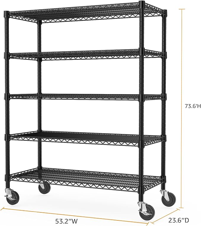 Garage Shelving 5 Tier Industrial Metal Shelving Units - Image 3