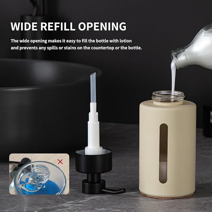Enra Thick Glass Foaming Soap Dispenser - Image 3
