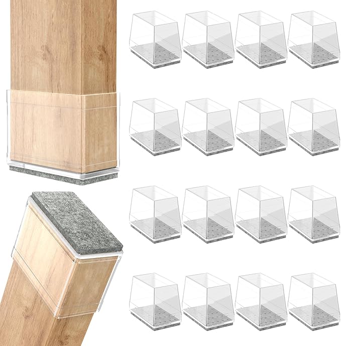 Rectangle Chair Leg Protectors for Hardwood Floors by ComeHomeWithMe