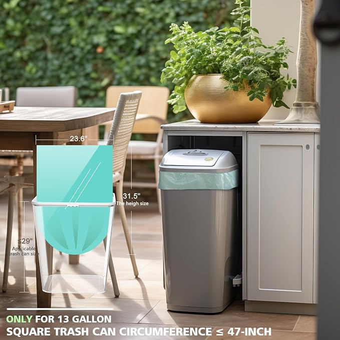 Compostable Trash Garbage bags, AYOTEE 13-15 Gallon Tall Kitchen Trash Bags - Image 5