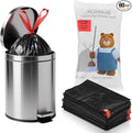 XUXRUS 2.6-3 Gallon Black Bathroom Drawstring Trash Bags by XUXRUS